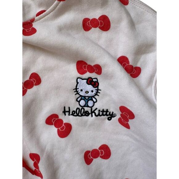 Hello Kitty Sanrio Hybrid Apparel Zip Up Hoodie Size Small Lt. Pink w/bows Kitty - Picture 3 of 7